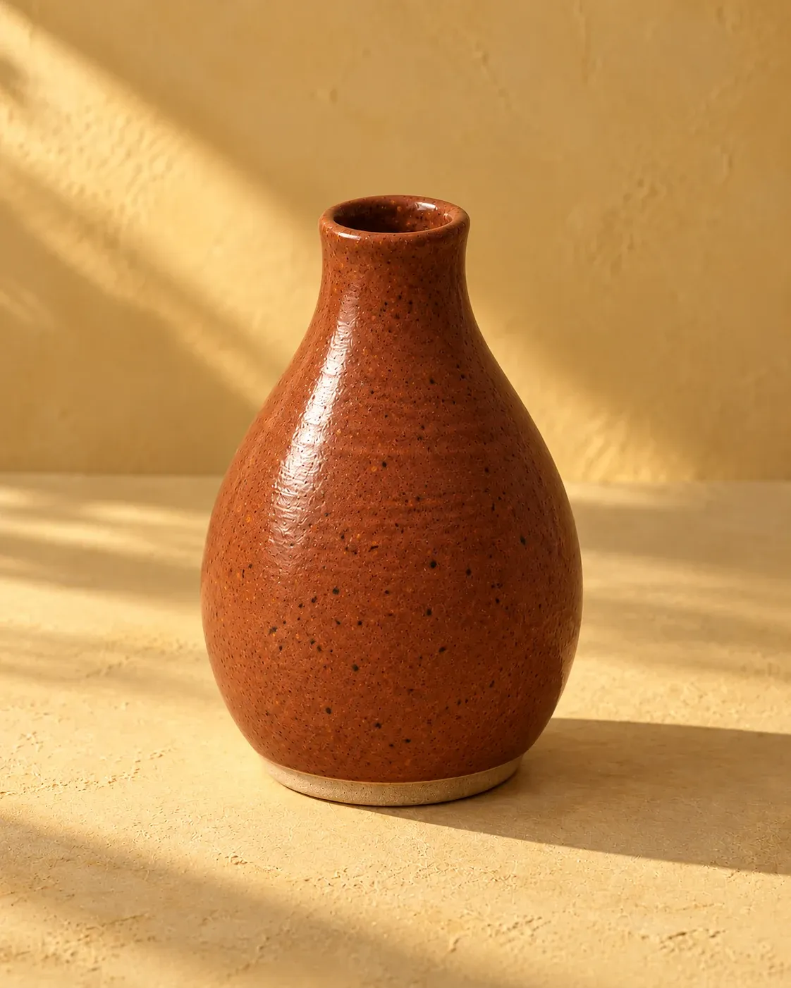 Bud Vase in Clay, a muted terracotta glaze
