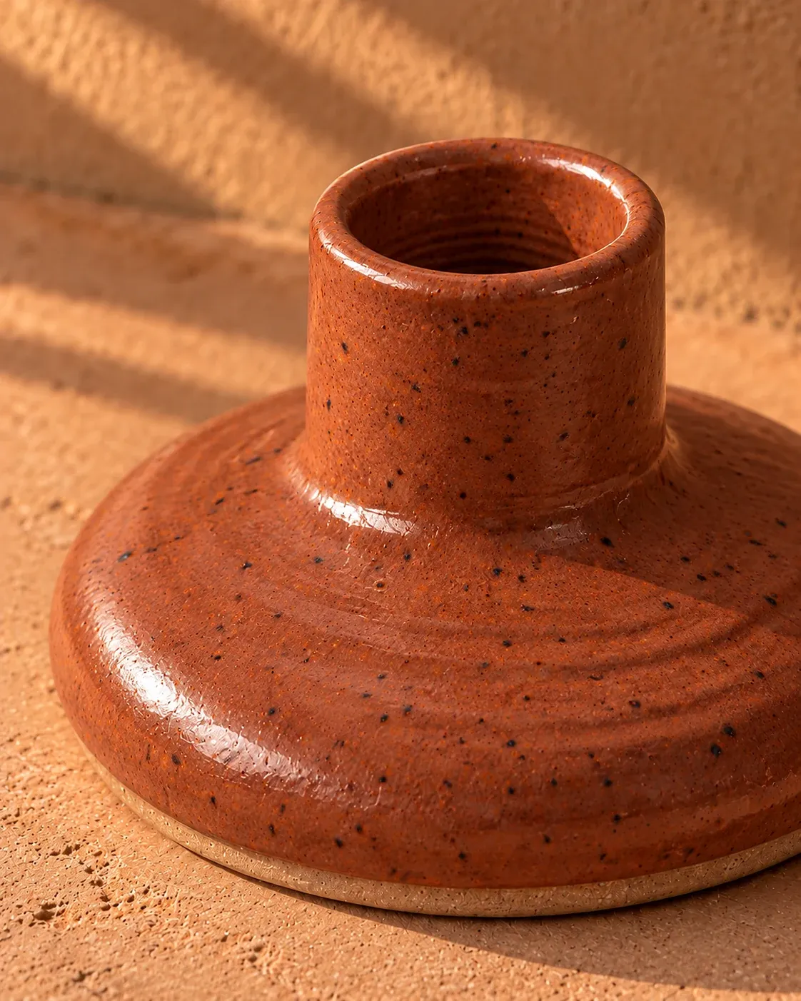 Clay glaze detail of Candle Holder