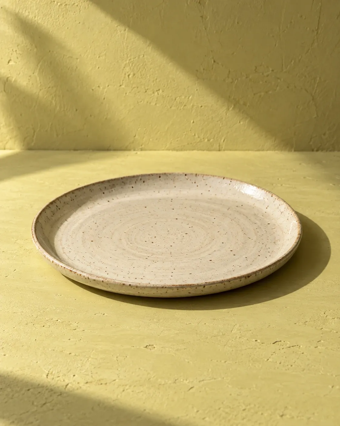 Dinner Plate in Oat, a warm pale glaze