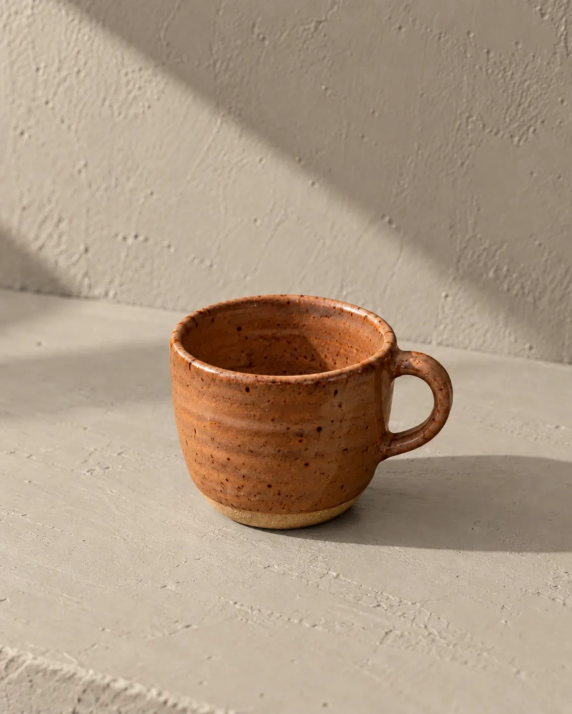 Espresso Cup in Clay, a muted terracotta glaze