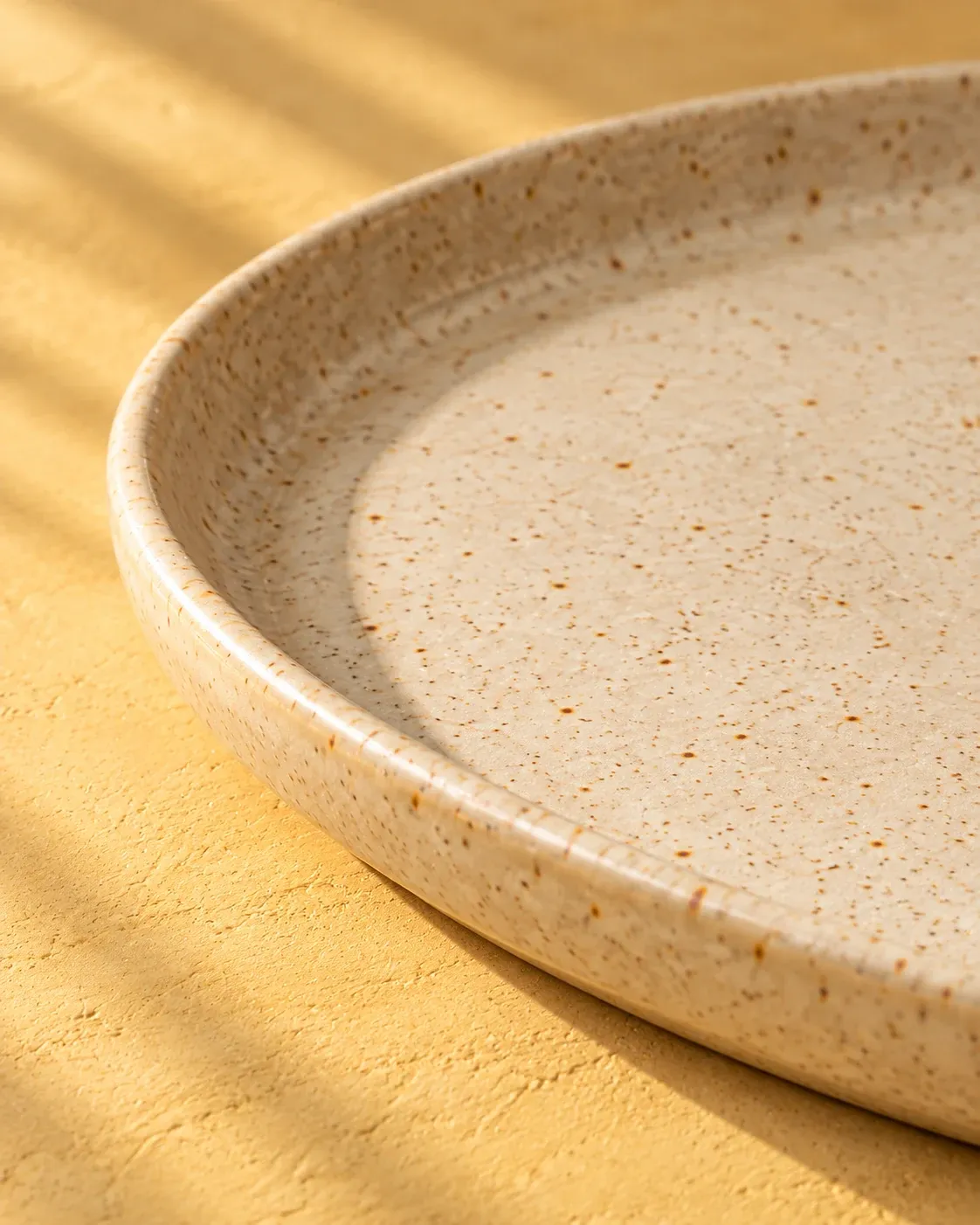 Oat glaze detail of Oval Platter