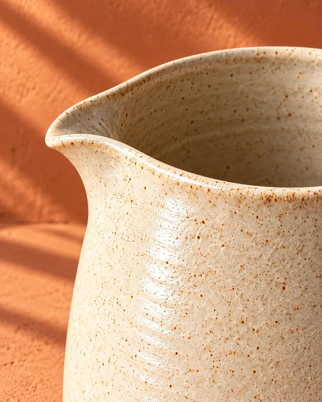Oat glaze detail of Pour Jug