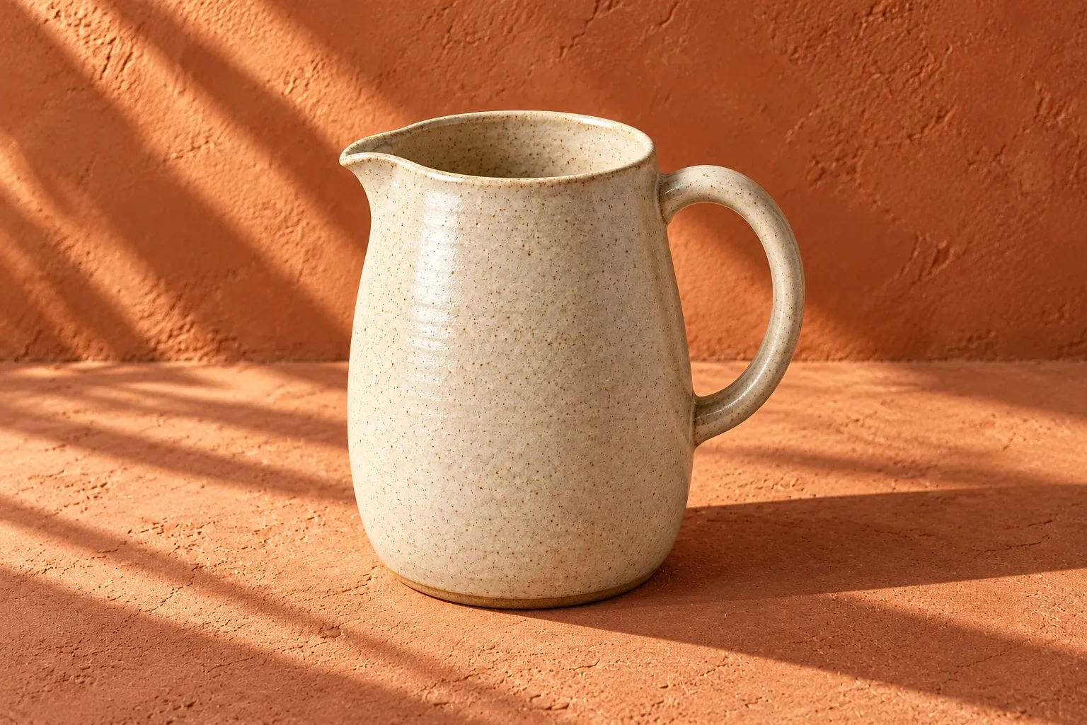 Pour Jug in Oat, a warm pale glaze