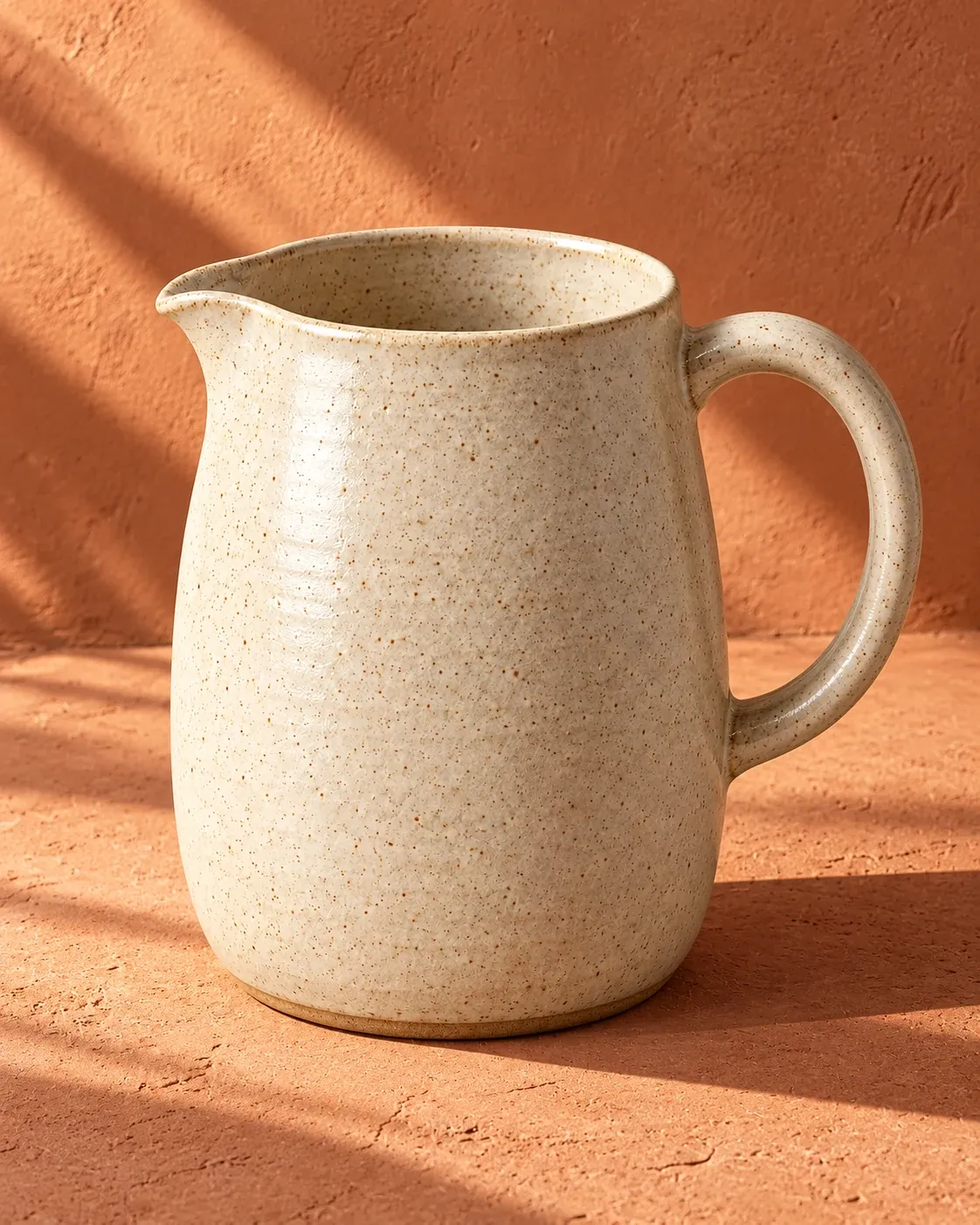 Pour Jug in Oat, a warm pale glaze
