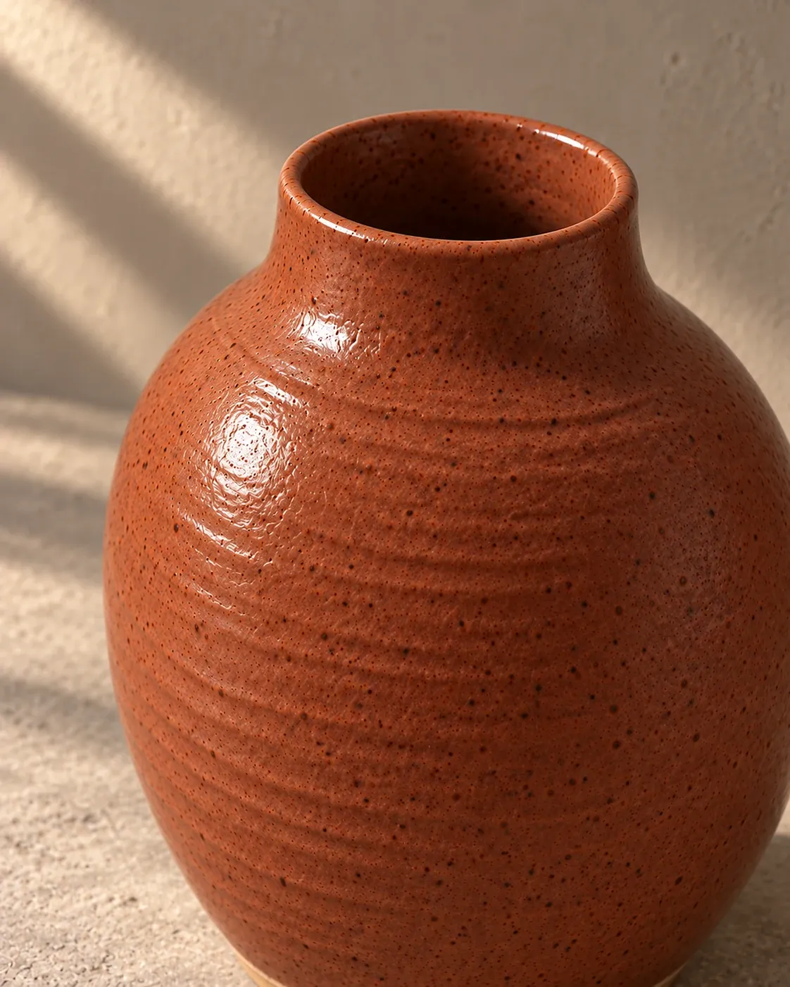 Clay glaze detail of Sculpture Vessel