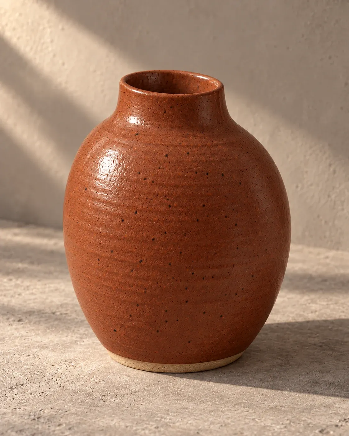 Sculpture Vessel in Clay, a muted terracotta glaze