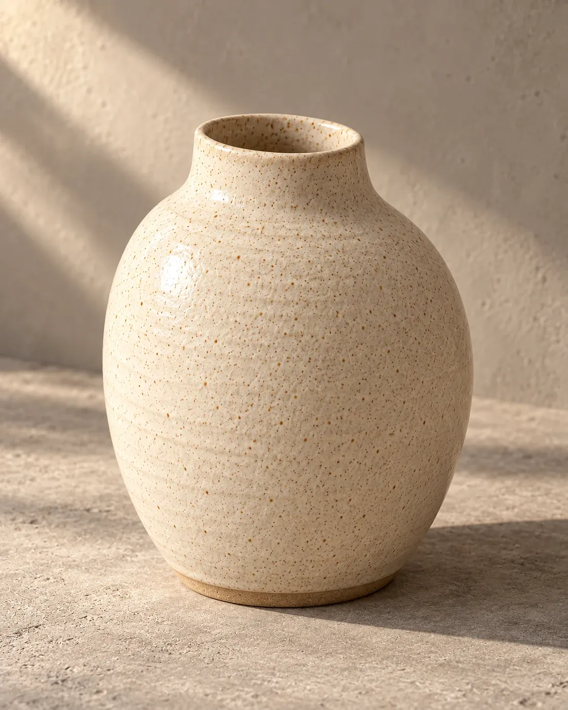 Sculpture Vessel in Oat, a warm pale glaze