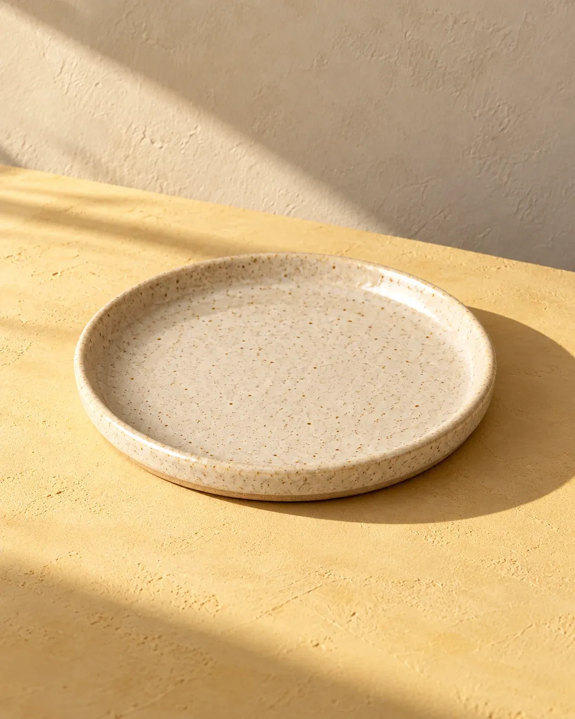 Side Plate in Oat, a warm pale glaze